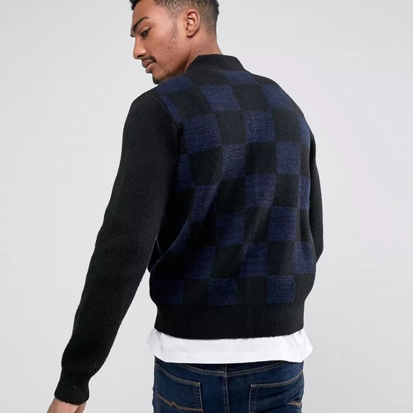 LACOSTE LIVE check wool knit jacket - Picture 4 of 13